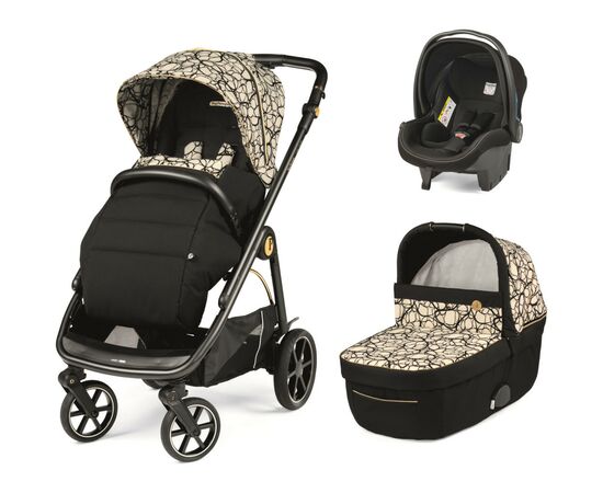 Коляска Peg-Perego 3 в 1 Veloce Grafic Gold SL Графічне золото (PACK-VEL31SL50RO01)