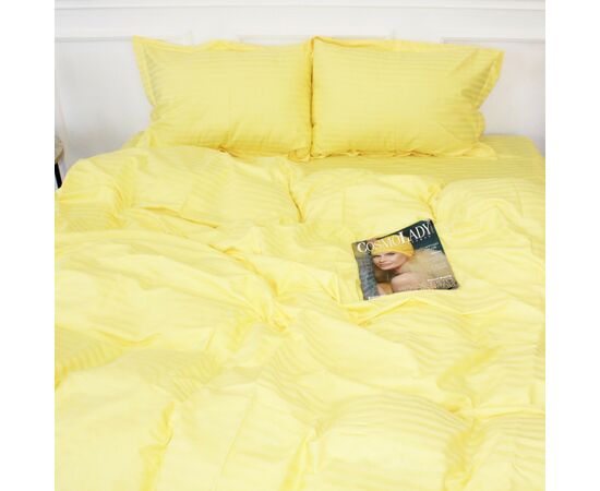 Постельное белье MirSon Satin Stripe 30-0003IntenseYellow 160х220 Семейный (2200005248232), изображение 2