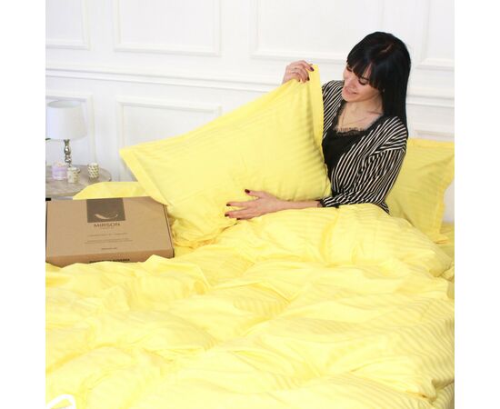 Постельное белье MirSon Satin Stripe 30-0003IntenseYellow 160х220 Семейный (2200005248232), изображение 8