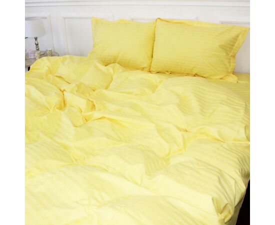Постільна білизна MirSon Satin Stripe 30-0003IntenseYellow 160х220 Сімейний (2200005248232)