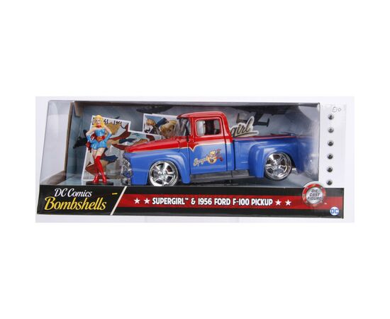 Машина Jada металева Комікси DC Супердівчина Форд F-100 1956 з фігуркою 1:24 (253255008), зображення 12 Машина Jada металева Комікси DC Супердівчина Форд F-100 1956 з фігуркою 1:24 (253255008), зображення 12