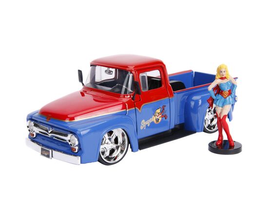 Машина Jada металева Комікси DC Супердівчина Форд F-100 1956 з фігуркою 1:24 (253255008)
