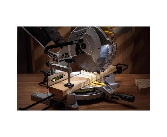 Торцовочная пила Stanley 1650 Вт, диск 254х30 мм, 4800 об/мин, XPS (SM16), изображение 11