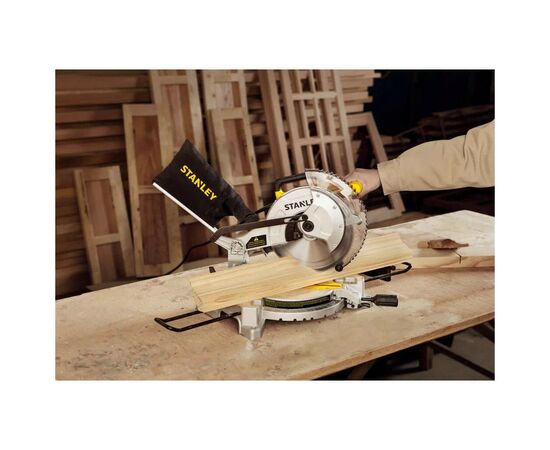 Торцовочная пила Stanley 1650 Вт, диск 254х30 мм, 4800 об/мин, XPS (SM16), изображение 8