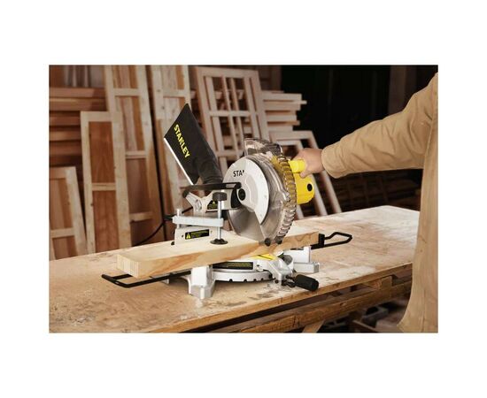 Торцовочная пила Stanley 1650 Вт, диск 254х30 мм, 4800 об/мин, XPS (SM16), изображение 9