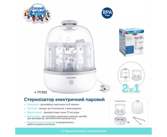 Стерилизатор Canpol babies паровой (77/052), изображение 3 Стерилизатор Canpol babies паровой (77/052), изображение 3