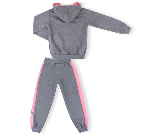 Спортивний костюм Breeze з рожевими лампасами (9553-140G-gray), зображення 4 Спортивний костюм Breeze з рожевими лампасами (9553-140G-gray), зображення 4
