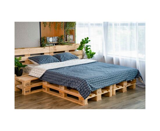 Постельное белье Ardesto Gloria сатин синий полуторный 160х220 (ART1622DB), изображение 2 Постельное белье Ardesto Gloria сатин синий полуторный 160х220 (ART1622DB), изображение 2