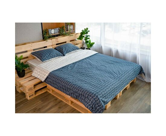 Постельное белье Ardesto Gloria сатин синий полуторный 160х220 (ART1622DB), изображение 3 Постельное белье Ardesto Gloria сатин синий полуторный 160х220 (ART1622DB), изображение 3