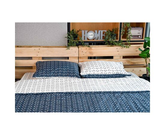 Постельное белье Ardesto Gloria сатин синий полуторный 160х220 (ART1622DB), изображение 6 Постельное белье Ardesto Gloria сатин синий полуторный 160х220 (ART1622DB), изображение 6