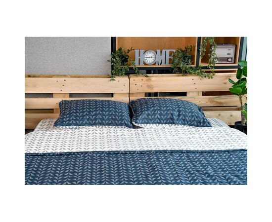 Постельное белье Ardesto Gloria сатин синий полуторный 160х220 (ART1622DB), изображение 7 Постельное белье Ardesto Gloria сатин синий полуторный 160х220 (ART1622DB), изображение 7