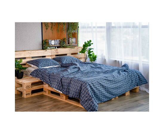 Постельное белье Ardesto Gloria сатин синий полуторный 160х220 (ART1622DB), изображение 8 Постельное белье Ardesto Gloria сатин синий полуторный 160х220 (ART1622DB), изображение 8