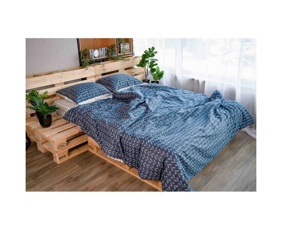 Постельное белье Ardesto Gloria сатин синий полуторный 160х220 (ART1622DB), изображение 9 Постельное белье Ardesto Gloria сатин синий полуторный 160х220 (ART1622DB), изображение 9