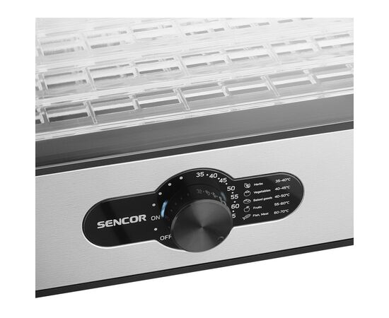Сушка для овощей и фруктов Sencor SFD950SS, изображение 4 Сушка для овощей и фруктов Sencor SFD950SS, изображение 4