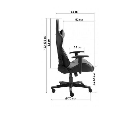 Кресло игровое GT Racer X-2316 Dark Gray, изображение 11 Кресло игровое GT Racer X-2316 Dark Gray, изображение 11