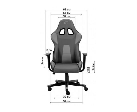 Кресло игровое GT Racer X-2316 Dark Gray, изображение 12 Кресло игровое GT Racer X-2316 Dark Gray, изображение 12