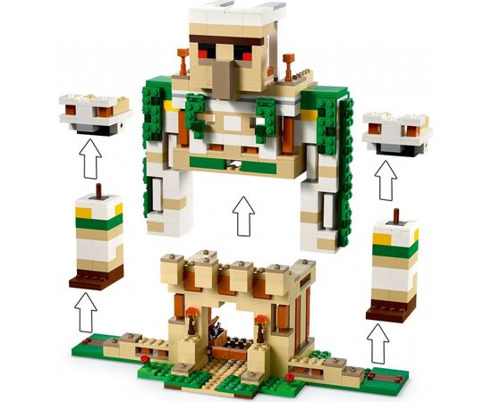 Конструктор LEGO Minecraft Крепость "Железный голем" 868 деталей (21250), изображение 6 Конструктор LEGO Minecraft Крепость "Железный голем" 868 деталей (21250), изображение 6