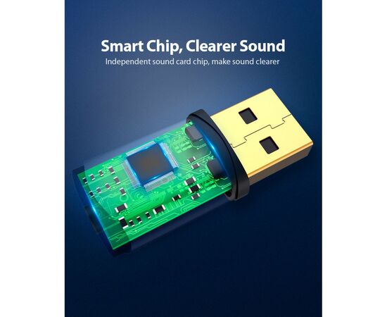 Звуковая плата Vention Audio USB 1х3,5mm jack 4pin Metal (OMTP-CTIA) (CDLH0), изображение 12