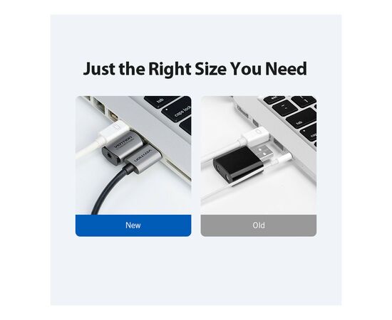 Звуковая плата Vention Audio USB 1х3,5mm jack 4pin Metal (OMTP-CTIA) (CDLH0), изображение 4