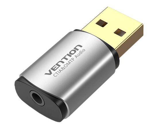 Звукова плата Vention Audio USB 1х3,5mm jack 4pin Metal (OMTP-CTIA) (CDLH0)