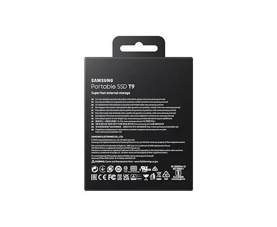 Накопитель SSD USB 3.2 2TB T9 Samsung (MU-PG2T0B/EU), изображение 9 Накопитель SSD USB 3.2 2TB T9 Samsung (MU-PG2T0B/EU), изображение 9