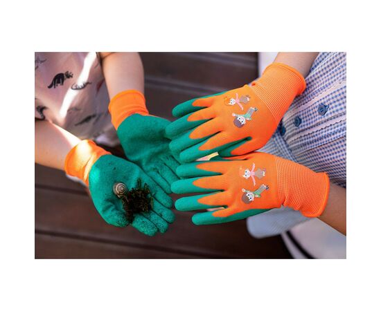 Защитные перчатки Neo Tools детские латекс, полиэстер, дышащая верхняя часть, р.5, оранжевый (97-644-5), изображение 7