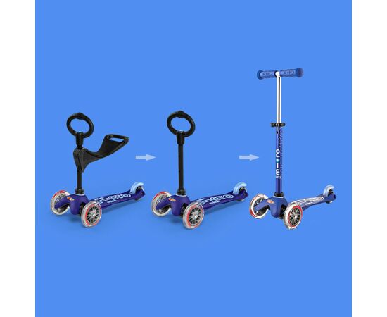 Самокат Micro Mini 3 in 1 Deluxe Синий (MMD014), изображение 7 Самокат Micro Mini 3 in 1 Deluxe Синий (MMD014), изображение 7