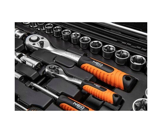 Набор инструментов Neo Tools 1/2", 1/4", 138 шт. (10-208), изображение 5 Набор инструментов Neo Tools 1/2", 1/4", 138 шт. (10-208), изображение 5