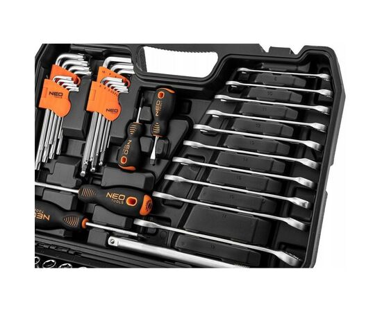 Набор инструментов Neo Tools 1/2", 1/4", 138 шт. (10-208), изображение 6 Набор инструментов Neo Tools 1/2", 1/4", 138 шт. (10-208), изображение 6