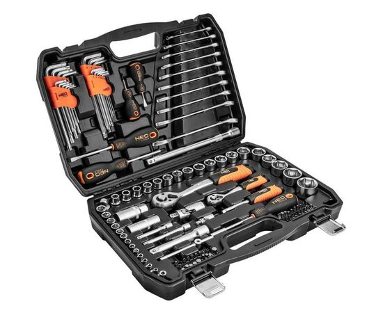 Набор инструментов Neo Tools 1/2", 1/4", 138 шт. (10-208)