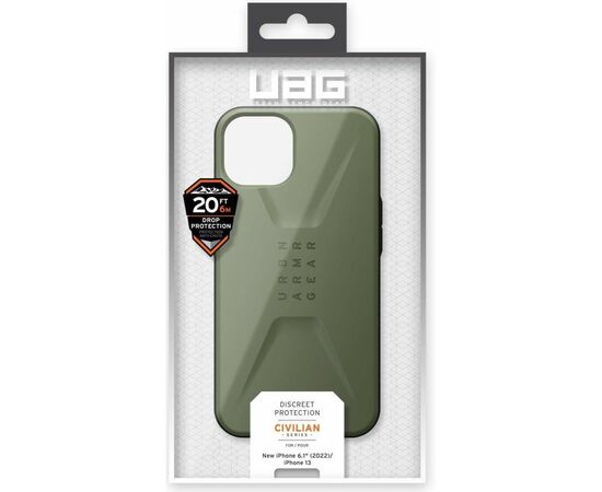 Чохол до моб. телефона Uag Apple iPhone 14 Civilian, Olive (114040117272), зображення 12 Чохол до моб. телефона Uag Apple iPhone 14 Civilian, Olive (114040117272), зображення 12