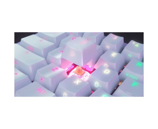Клавиатура Xtrfy K5 68 keys Kailh Red Hot-swap RGB UA White (K5-RGB-CPT-TPWHITE-R-UKR), изображение 4 Клавиатура Xtrfy K5 68 keys Kailh Red Hot-swap RGB UA White (K5-RGB-CPT-TPWHITE-R-UKR), изображение 4