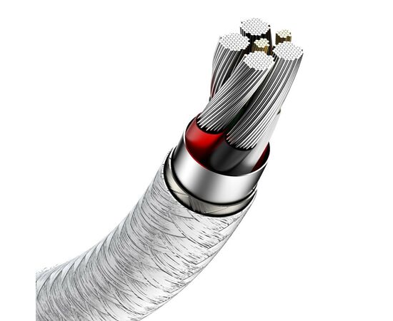 Дата кабель USB 3.1 AM to Type-C 2.0m CAKF 6.0A 66W Cafule Series Metal Data Cable White Baseus (CAKF000202), изображение 11 Дата кабель USB 3.1 AM to Type-C 2.0m CAKF 6.0A 66W Cafule Series Metal Data Cable White Baseus (CAKF000202), изображение 11