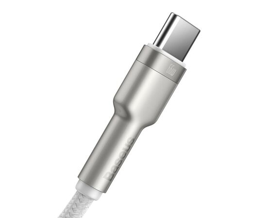 Дата кабель USB 3.1 AM to Type-C 2.0m CAKF 6.0A 66W Cafule Series Metal Data Cable White Baseus (CAKF000202), изображение 9 Дата кабель USB 3.1 AM to Type-C 2.0m CAKF 6.0A 66W Cafule Series Metal Data Cable White Baseus (CAKF000202), изображение 9
