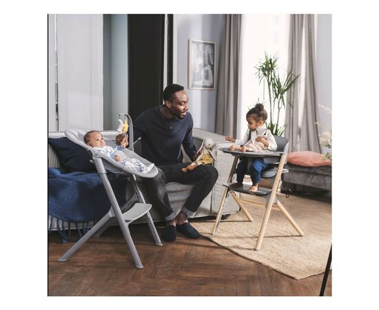 Стульчик для кормления Kinderkraft с шезлонгом Igee Calmee Cloudy Grey (5902533919109), изображение 8 Стульчик для кормления Kinderkraft с шезлонгом Igee Calmee Cloudy Grey (5902533919109), изображение 8