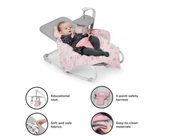 Кресло-качалка Kinderkraft шезлонг Felio 2 Peony Rose (5902533921096), изображение 11 Кресло-качалка Kinderkraft шезлонг Felio 2 Peony Rose (5902533921096), изображение 11