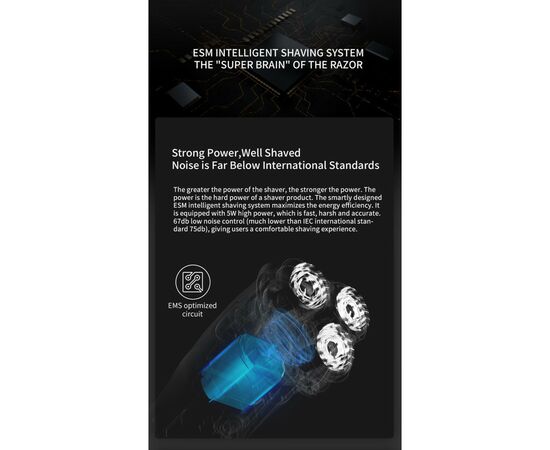 Електробритва Xiaomi Enchen Steel 3S Black/Gold, зображення 9 Електробритва Xiaomi Enchen Steel 3S Black/Gold, зображення 9