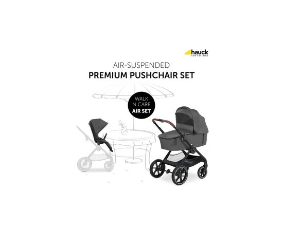 Коляска Hauck 2 в 1 Walk N Care Air (Dark Grey) (16548-5), изображение 10 Коляска Hauck 2 в 1 Walk N Care Air (Dark Grey) (16548-5), изображение 10