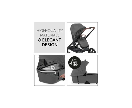 Коляска Hauck 2 в 1 Walk N Care Air (Dark Grey) (16548-5), изображение 7 Коляска Hauck 2 в 1 Walk N Care Air (Dark Grey) (16548-5), изображение 7
