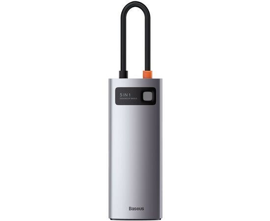 Концентратор Baseus USB3.1 Type-C to USB Type C PD 100W/HDMI 4K 60 Hz/3*USB 3.2 Gen1/ 5in1 (CAHUB-CX0G), изображение 2 Концентратор Baseus USB3.1 Type-C to USB Type C PD 100W/HDMI 4K 60 Hz/3*USB 3.2 Gen1/ 5in1 (CAHUB-CX0G), изображение 2