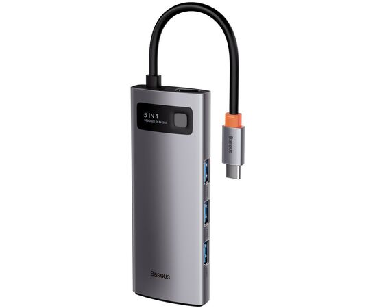 Концентратор Baseus USB3.1 Type-C to USB Type C PD 100W/HDMI 4K 60 Hz/3*USB 3.2 Gen1/ 5in1 (CAHUB-CX0G), изображение 6 Концентратор Baseus USB3.1 Type-C to USB Type C PD 100W/HDMI 4K 60 Hz/3*USB 3.2 Gen1/ 5in1 (CAHUB-CX0G), изображение 6