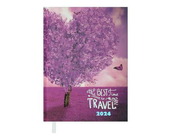 Тижневик Buromax датований 2024 ROMANTIC, А5 фіолетовий (BM.2170-07)