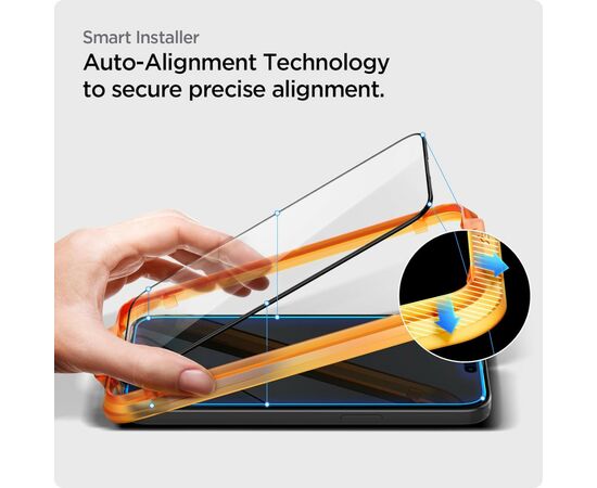 Стекло защитное Spigen Apple iPhone 15 Plus Glas.tR AlignMaster FC Black (2P) (AGL06886), изображение 7 Стекло защитное Spigen Apple iPhone 15 Plus Glas.tR AlignMaster FC Black (2P) (AGL06886), изображение 7