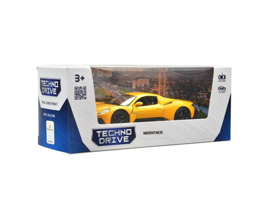 Машина Techno Drive Maserati MC20 желтый (250340U), изображение 2 Машина Techno Drive Maserati MC20 желтый (250340U), изображение 2