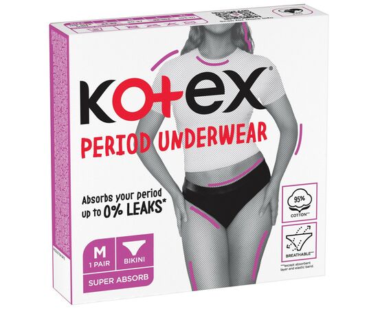 Гигиенические прокладки Kotex Менструальна білизна Розмір M 1 шт. (5029053590226), изображение 2 Гигиенические прокладки Kotex Менструальна білизна Розмір M 1 шт. (5029053590226), изображение 2
