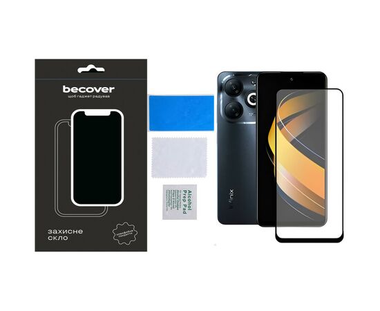Стекло защитное BeCover Infinix Smart 8 (X6525) Black (710482), изображение 5 Стекло защитное BeCover Infinix Smart 8 (X6525) Black (710482), изображение 5