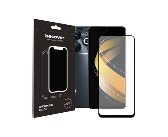 Стекло защитное BeCover Infinix Smart 8 (X6525) Black (710482)