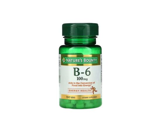 Витамин Nature's Bounty Витамин B6, 100 мг, Vitamin B6, 100 таблеток (NRT00650)