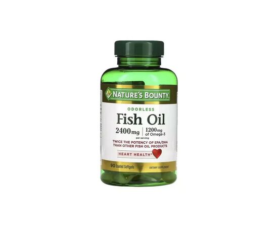 Жирные кислоты Nature's Bounty Рыбий жир, 2400 мг, Odorless Fish Oil, 90 гелевых капсул (NRT-17130)