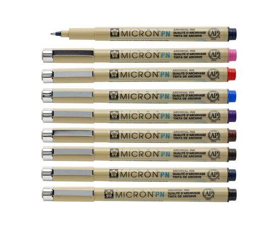 Лайнер Sakura PIGMA MICRON PN Чорний (0.4-0.5мм) (084511307216), зображення 2 Лайнер Sakura PIGMA MICRON PN Чорний (0.4-0.5мм) (084511307216), зображення 2